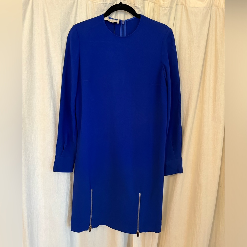 Stella McCartney Royal Blue Long Sleeve A-Line Dress